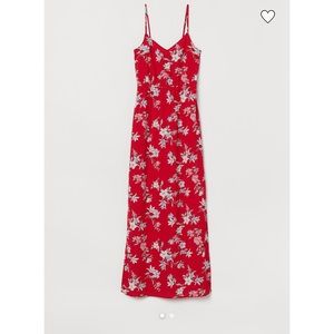 H&M red floral dress